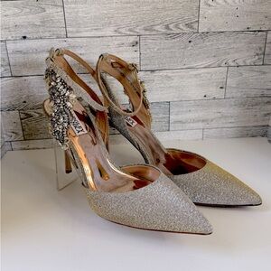 Badgley Mishka‎ Blanca Strappy Crystal Stilettos